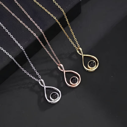 Lorawish Infinity Loop Projection Necklace