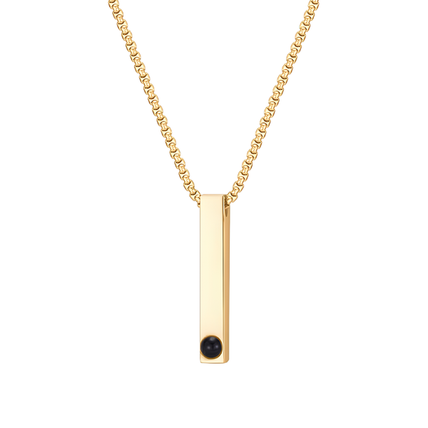 Lorawish Men’s Vertical Bar Projection Necklace