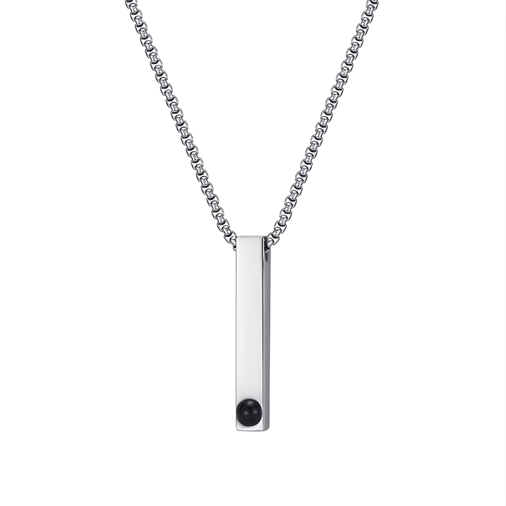 Lorawish Men’s Vertical Bar Projection Necklace
