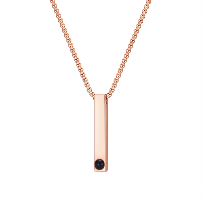 Lorawish Men’s Vertical Bar Projection Necklace