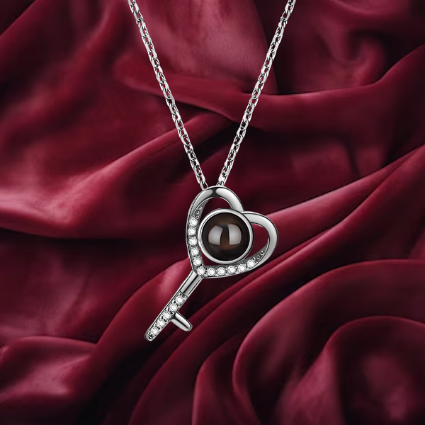 Lorawish Key Charm Projection Necklace