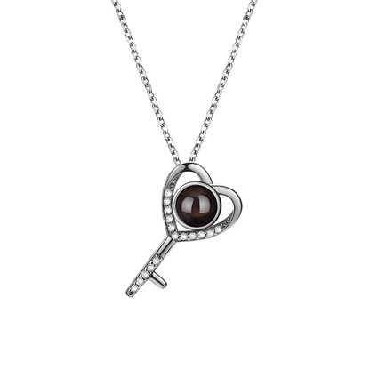 Lorawish Key Charm Projection Necklace