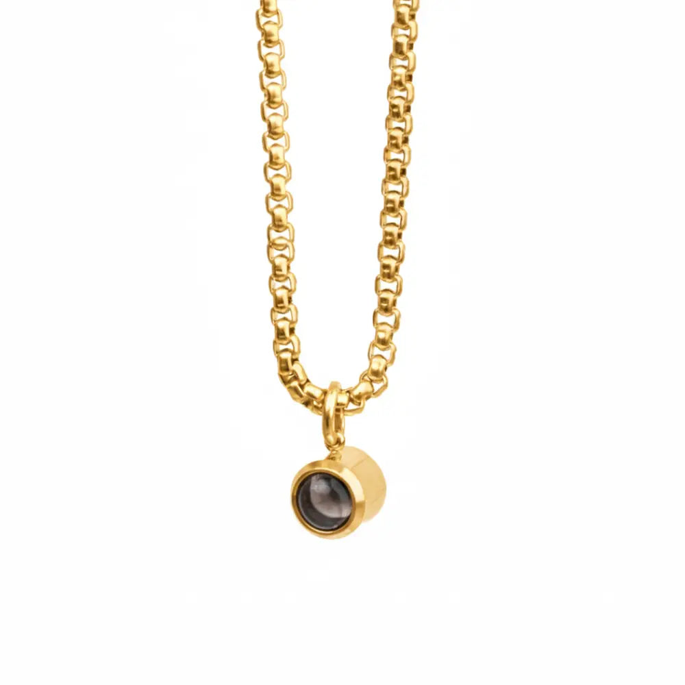 Lorawish Men’s Bubble Projection Necklace