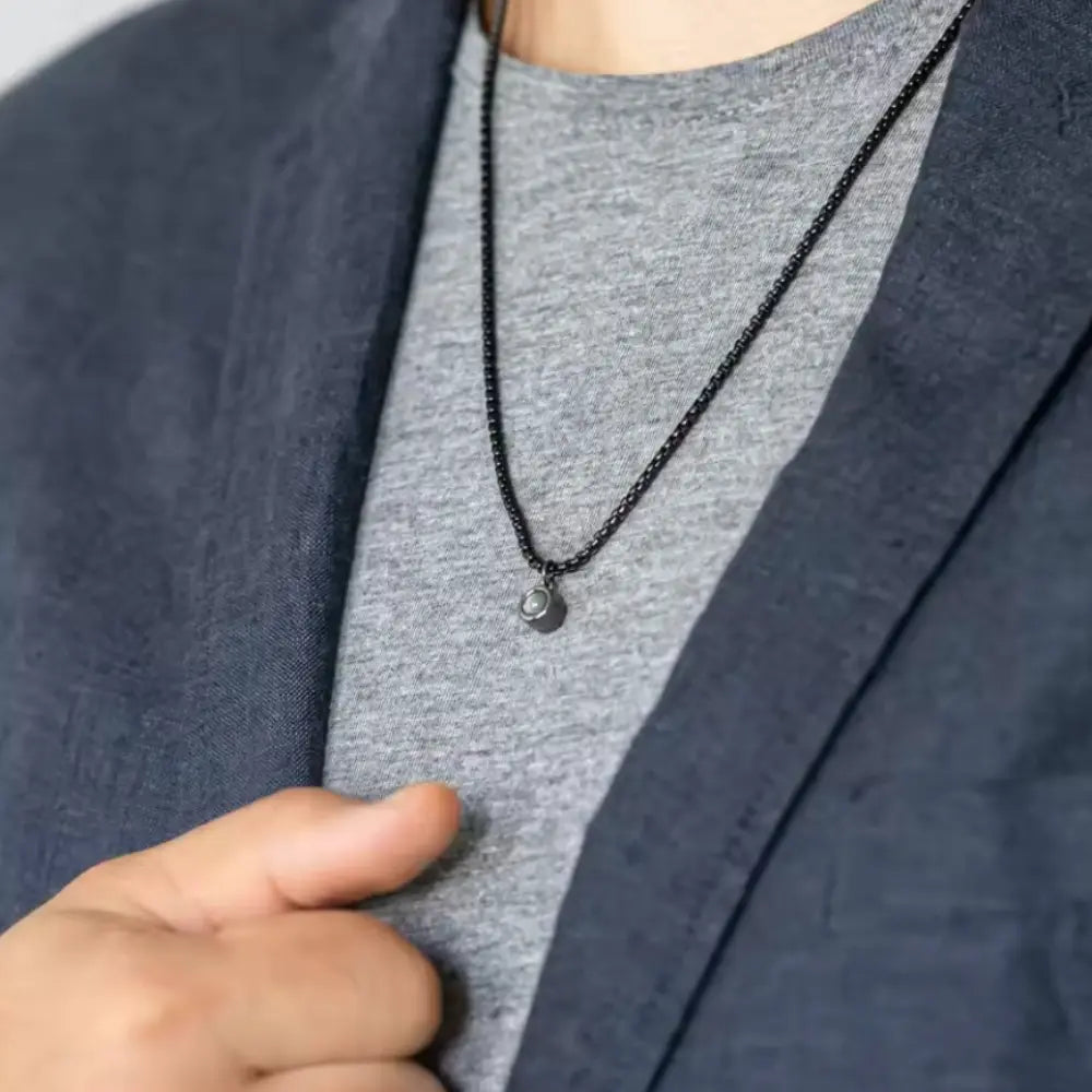 Lorawish Men’s Bubble Projection Necklace
